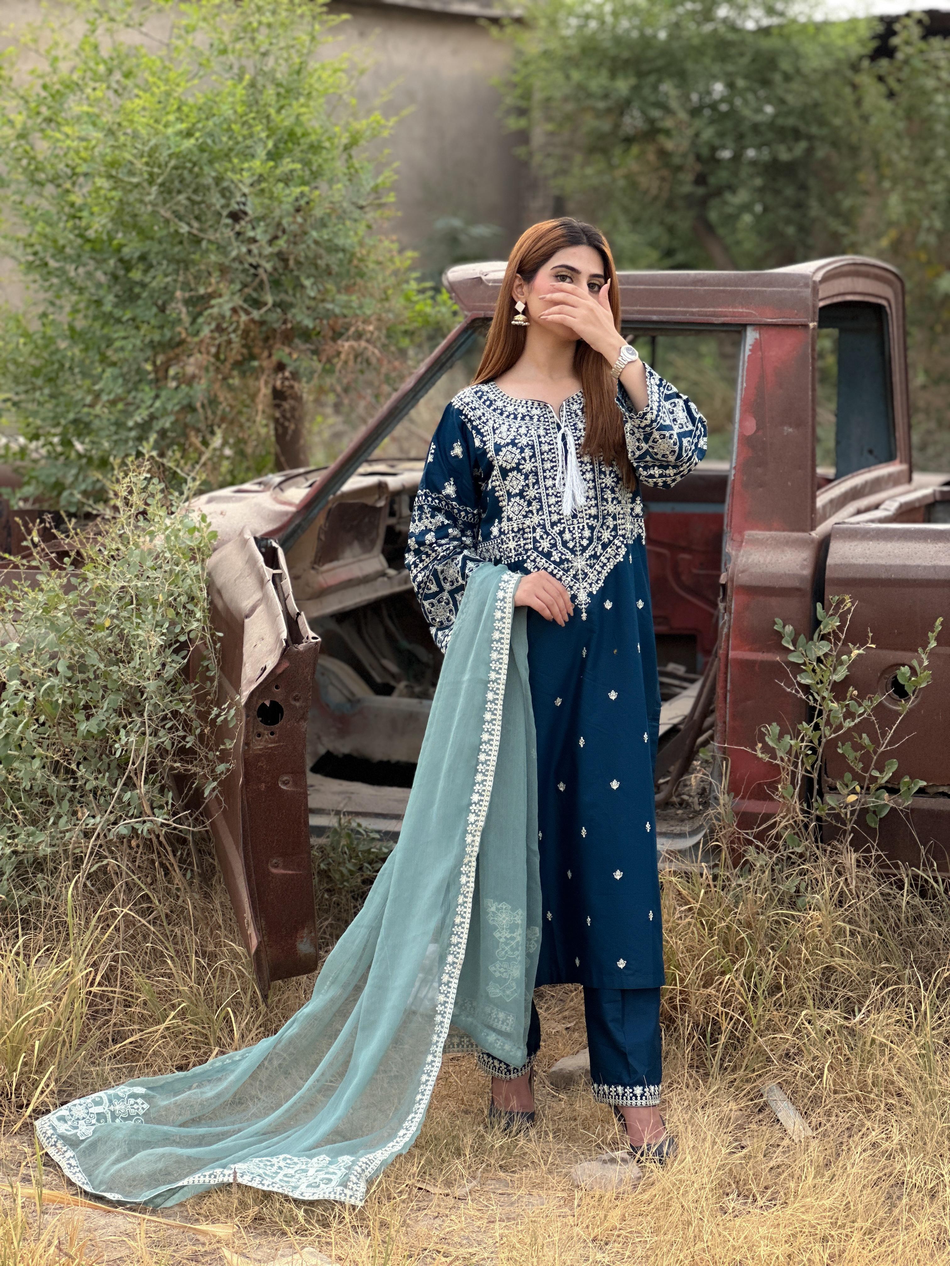ZARA EMBROIDERED 3PC